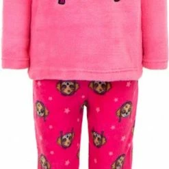 Goedkoop ❤️ Paw Patrol Fleece Pyjama - Paw Patrol Set - Kinderpyjama - Roze 110/116 🎁