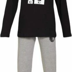 Beste Verkoop 🥰 Feyenoord | Pyjama Jongens Voetbal | Zwart/Grijs | 100% Katoen | Maat 152-158 💯