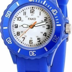 Promo 😉 Fako® - Kinderhorloge - Siliconen - Classic - Donkerblauw 😀