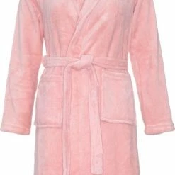 Promo ๐ Relax Company Kinderbadjas Fleece - Oudroze - Meisjes Ochtendjas Maat 152/158 ๐งจ