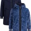 Promo 🔥 WE Fashion Meisjes Reversible Parka Met Dessin En Imitatiebont - Maat 110 ✔️