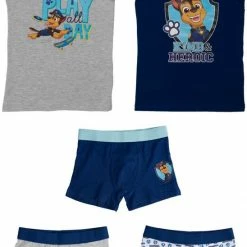 Hete verkoop 🎉 Paw Patrol Ondergoed Set - Set Van 5 Stuks - 3x Boxershort En 2x Hemd - Katoen - Maat 110/116 👏