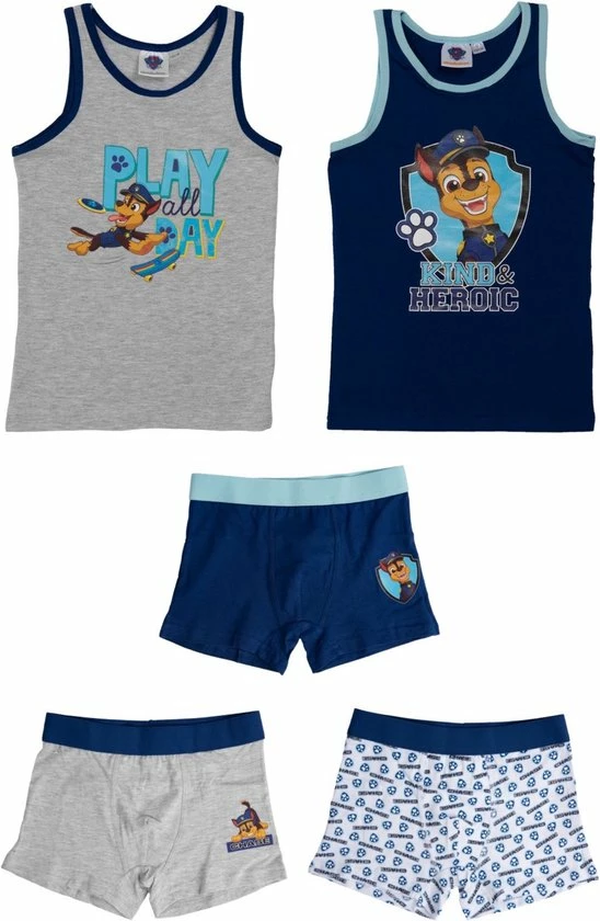 Hete verkoop π Paw Patrol Ondergoed Set - Set Van 5 Stuks - 3x Boxershort En 2x Hemd - Katoen - Maat 110/116 π 1 Hete verkoop π Paw Patrol Ondergoed Set - Set Van 5 Stuks - 3x Boxershort En 2x Hemd - Katoen - Maat 110/116 π