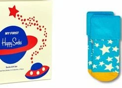 Goedkoop ⭐ Happy 🧦 Socks XKFNT08-6500 3-Pack Kids Fun Times Terry 🧦 Socks Gift Set - Maat 0-6M 💯