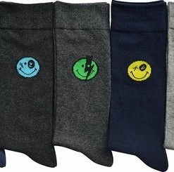 Kopen π Heren/Mannen Grappig Happy Smiley 𧦠Socks - Multipack 7 PAAR Sokken- Cadeau - Eyes - Maat 43-46 Chaussettes 𧦠Socks π€©