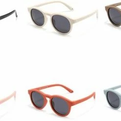 Gloednieuw 💯 Maesy - Baby Zonnebril Bowi - Dreumes En Peuter - 1-3 Jaar - Flexibel Buigbaar - Verstelbaar Elastiek - Gepolariseerde UV400 Bescherming - Unisex Babyzonnebril Rond - Taupe Bruin 🥰 -Bergstein Shop 550x287