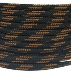 Goedkoop 🎁 Veters.nl Wandel-/Bergschoen Veters Zwart/Bruin 120cm - Rond 👍