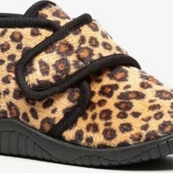 Beste deal ✨ Thu!s Kinder Pantoffels Met Luipaardprint - Bruin - Maat 22 - Sloffen 😀