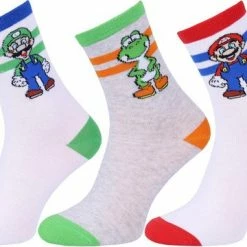 Begroting ✨ Super Mario - 3x Lange Sokken Voor Jongens / 26.5-30.5 🛒