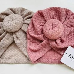 Beste Verkoop 🛒 MINIIYOU 2 Stuks - Meisjes Babymutsjes Tulband - Roze Taupe - 3-15 Mnd ⭐ -Bergstein Shop 550x412 1
