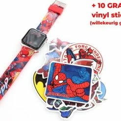 Groothandel 👍 LED Horloge Spiderman Voor Kinderen - Digitaal Smartwatch Look – Spider-man Rood Kinderhorloge LW01 😉 -Bergstein Shop 550x413