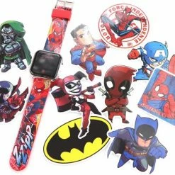 Groothandel 👍 LED Horloge Spiderman Voor Kinderen - Digitaal Smartwatch Look – Spider-man Rood Kinderhorloge LW01 😉 -Bergstein Shop 550x417 1