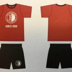 Goedkoop ๐ Feyenoord Shortama - Pyjama Met Korte Mouwen En Pijpen - Maat 152/158 โญ