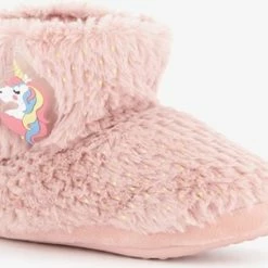 Nieuw ⭐ Thu!s Hoge Kinder Pantoffels Met Unicorn - Roze - Maat 28 - Sloffen 🌟