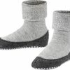 Aanbiedingen ⌛ FALKE Cosyshoe Slofsokken Voor Meisjes En Jongens Comfortabel Warm Winter Antislip Ondoorzichtig Zacht Mid-rise Met Vilten Zool Zonder Motief Met Noppen Merinowol Grijs Kinderen Sokken - Maat 35-36 🎁
