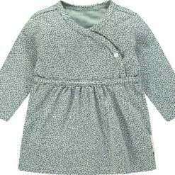Korting ⌛ Noppies Meisjes Jurk Mattie - Grey Mint - Maat 62 ✨