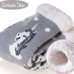 Goedkoopste 🛒 JAXY - Huissokken Kinderen - Verwarmde Sokken - Anti Slip Sokken - Huissokken - Bedsokken - Warme Sokken - Kerstcadeau Voor Kinderen - Thermosokken - Dikke Sokken - Fluffy Sokken - Kerstsokken - Maat 24-27 - Unicorns Grijs 😀 -Bergstein Shop 550x466
