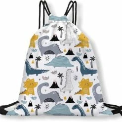 Korting โ๏ธ Isa's Friends Zwemtas - Gymtas "Dino's" - Luxe Rugtas Met Trekkoorden - School Tas - Jongens Rugzak - GRATIS Verzending ๐ฅฐ