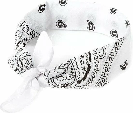 Goedkoop ❤️ Merkloos Bandana - Wit - Unisex - Festival - Carnaval - Bandana Hond ⌛ 1 Goedkoop ❤️ Merkloos Bandana - Wit - Unisex - Festival - Carnaval - Bandana Hond ⌛