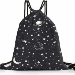 Gloednieuw โจ Isa's Friends Zwemtas - Gymtas "Space" - Luxe Rugtas Met Trekkoorden - School Tas - Rugzak ๐