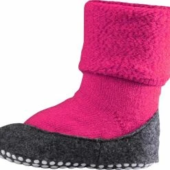 Beste deal 🎉 FALKE Cosyshoe Slofsokken Voor Meisjes En Jongens Comfortabel Warm Winter Antislip Ondoorzichtig Zacht Mid-rise Met Vilten Zool Zonder Motief Met Noppen Merinowol Roze Kinderen Sokken - Maat 29-30 ❤️