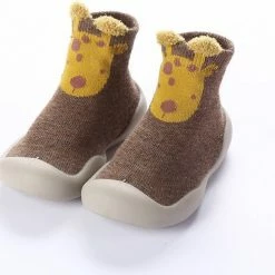Beste Pirce 🎉 Baby-slofje.nl Anti-slip Babyschoentjes - Soksloffen - Eerste Loopschoentjes Van Baby-Slofje - Bruin Giraffe Maat 20/21 🔥