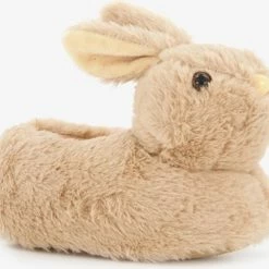 Promo 🎉 Thu!s Kinder Pantoffels Konijn - Bruin - Maat 28 - Sloffen 🥰
