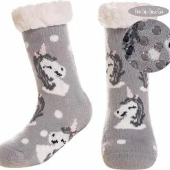 Goedkoopste 🛒 JAXY - Huissokken Kinderen - Verwarmde Sokken - Anti Slip Sokken - Huissokken - Bedsokken - Warme Sokken - Kerstcadeau Voor Kinderen - Thermosokken - Dikke Sokken - Fluffy Sokken - Kerstsokken - Maat 24-27 - Unicorns Grijs 😀 -Bergstein Shop 550x514