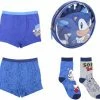 Uitgang 🧨 Sonic The Hedgehog Sonic-ondergoed-boxershorts En Sokken Pakket-4 Delig Cadeau, Maat 8-10 Jaar 👍