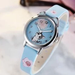 Aanbiedingen 🌟 12Getit Poezen Oortjes Kinderhorloge Blauw 😉