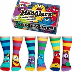 Beste deal 😀 United Oddsocks Oddsocks The Meddlers Kindersokken Mismatched Multipack 30-38 😀