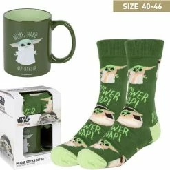 Beste Pirce 🔥 Star Wars The Mandalorian Geschenkset / Giftbox - Mok En Sokken - Maat 40-46 ⌛