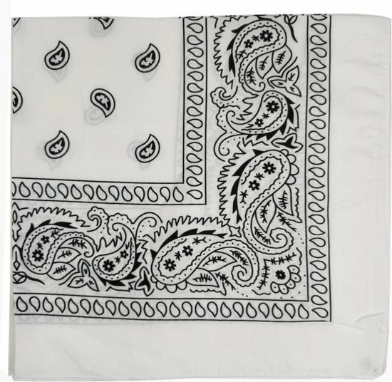 Goedkoop ❤️ Merkloos Bandana - Wit - Unisex - Festival - Carnaval - Bandana Hond ⌛ 2 Goedkoop ❤️ Merkloos Bandana - Wit - Unisex - Festival - Carnaval - Bandana Hond ⌛ - Afbeelding 2