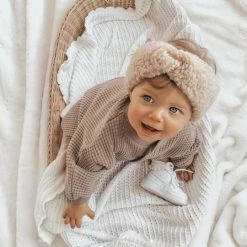 Top 10 🎁 Little Koekies - Twisted Teddyhaarband Beige 0-12 Maanden - Babyhaarband - Winter 💯