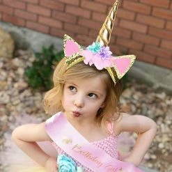 Promo 🥰 Q -Garant Eenhoorn Diadeem - Unicorn - Kroon Voor Kinderen - Glitters - Goud Haarband 💯 -Bergstein Shop 550x542