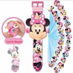Uitgang 🔥 Disney Minnie Mouse Horloge - Minnie Mouse 3d Horloge - Speelgoed Horloge Kinderen - Minnie Mouse Projector Horloge ✨
