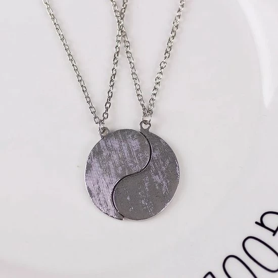 Nieuw ⭐ Bixorp Friends BFF Ketting Voor 2 Met Yin Yang In Twee Helften - Vriendschapsketting Meisjes - Best Friends Ketting Vriendschap Cadeau Voor Twee 😀 2 Nieuw ⭐ Bixorp Friends BFF Ketting Voor 2 Met Yin Yang In Twee Helften - Vriendschapsketting Meisjes - Best Friends Ketting Vriendschap Cadeau Voor Twee 😀 - Afbeelding 2