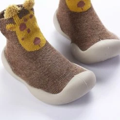 Beste Pirce 🎉 Baby-slofje.nl Anti-slip Babyschoentjes - Soksloffen - Eerste Loopschoentjes Van Baby-Slofje - Bruin Giraffe Maat 20/21 🔥 -Bergstein Shop 550x550 186