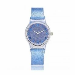 Flash-uitverkoop ✨ Shiny Kinderhorloge Blauw | Glitter | Kunststof/Plastic | Ø 33 Mm | Fashion Favorite ✔️