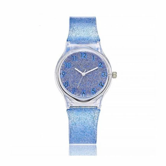 Flash-uitverkoop ✨ Shiny Kinderhorloge Blauw | Glitter | Kunststof/Plastic | Ø 33 Mm | Fashion Favorite ✔️ 1 Flash-uitverkoop ✨ Shiny Kinderhorloge Blauw | Glitter | Kunststof/Plastic | Ø 33 Mm | Fashion Favorite ✔️
