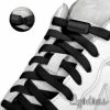 Kopen ⭐ Agletless Elastische Veters - Zwart Plat 6 Mm - Draaisluiting - 1 Paar - Kinderen & Volwassenen One-Size-Fits-All | Bespaar Tijd & Gedoe ✨