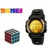 Gloednieuw 🧨 SKMEI Schoencadeautjes Sinterklaas - Sinterklaas Cadeau -Kinderhorloge Jongen- Kinderhorloge Meisje- Kinderhorloge- Digital Kinderhorloge- INCLUSIEF SPEEDCUBE 🌟
