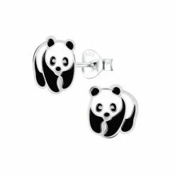 Nieuw 🔥 Zilveren Kinderoorbellen Panda | Oorknopjes Meisje Zilver | Zilverana | Sterling 925 Silver ⭐