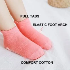 Beste deal ⭐ Merkloos Antislip Sokken Voor Baby’s/kinderen|Meisjes Sokken 1-3 Jaar|Anti Slip|6 Paar|Effen|Enkelsokken| 🛒 -Bergstein Shop 550x550 282