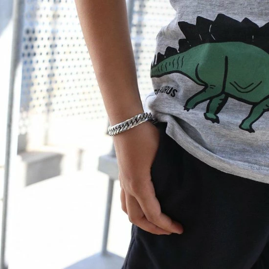 Begroting π Lucardi - Jongens - Armband Met Plating - Cadeau - Staal - Zilverkleurig β 2 Begroting π Lucardi - Jongens - Armband Met Plating - Cadeau - Staal - Zilverkleurig β - Afbeelding 2