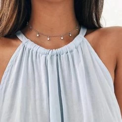 Goedkoopste 🤩 Ster- Bedelketting- Goldenspot - Ketting Sterren - Choker Collier - Zilver Kleurig - 42 Cm - 🥰 -Bergstein Shop 550x550 435