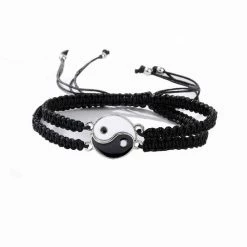 Hete verkoop 🌟 Best Friends - Yin Yang Armband | Zwart / Wit | Nylon | Fashion Favorite 🎁