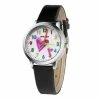 Nieuw ⭐ Fashion Favorite Kinder Horloge | Hartje Zwart | Kunstleer | Ø 30 Mm 🌟