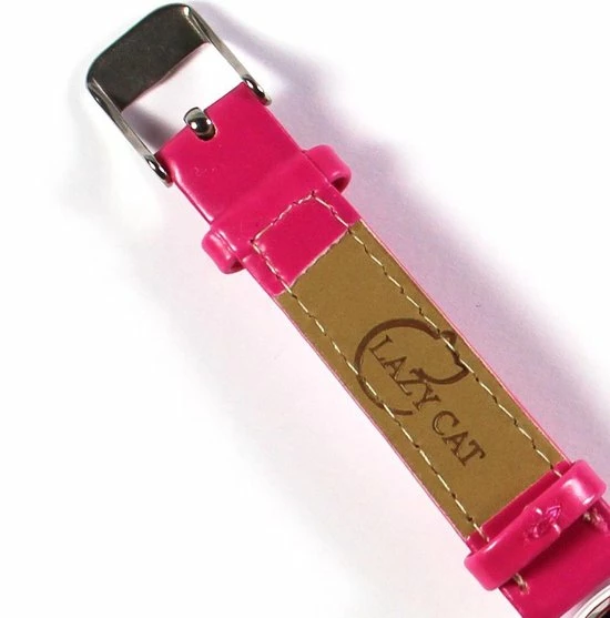 Begroting β¨ Lazy Cat Meisjes Horloge - Hartjes – Leren Bandje – Donker Roze - π§ Girls β Watch 𧨠2 Begroting β¨ Lazy Cat Meisjes Horloge - Hartjes – Leren Bandje – Donker Roze - π§ Girls β Watch 𧨠- Afbeelding 2