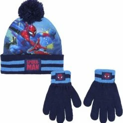 Begroting 💯 Marvel Spiderman - Winterset - Blauw - Muts En Handschoenen 😍